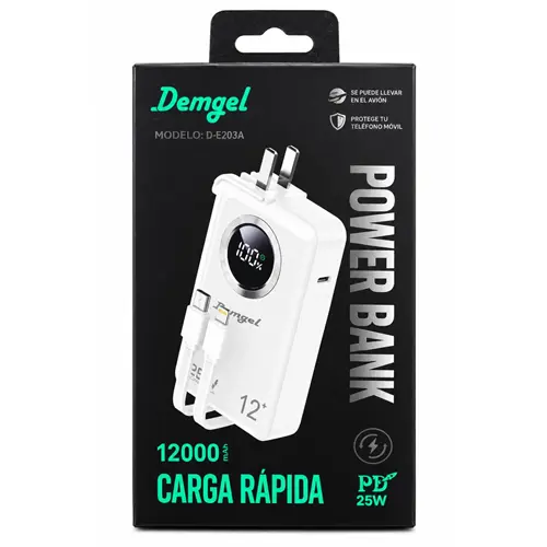 Cargador Portatil Demgel 25W(D-E2034)